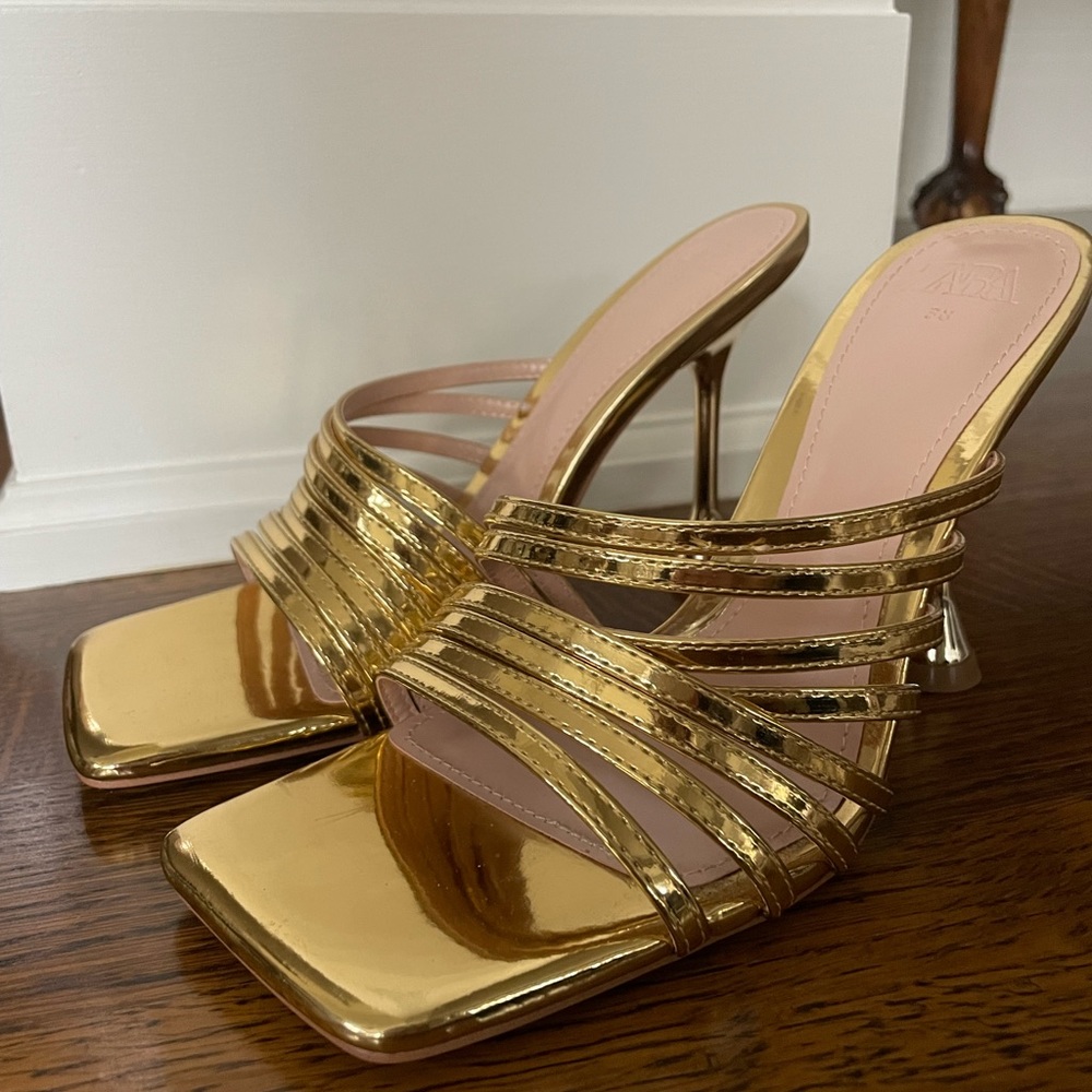 Zara Gold High Heels